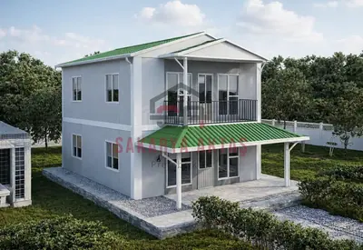 3+1 Çift Katlı Prefabrik Ev 122 m²