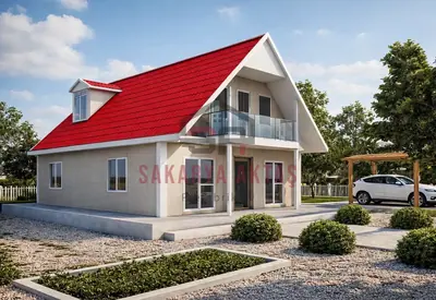 3+1 Çift Katlı Prefabrik Ev 134 m²
