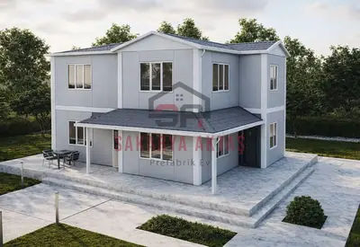 4+1 Çift Katlı Prefabrik Ev 142 m²